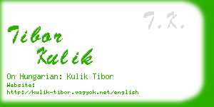 tibor kulik business card